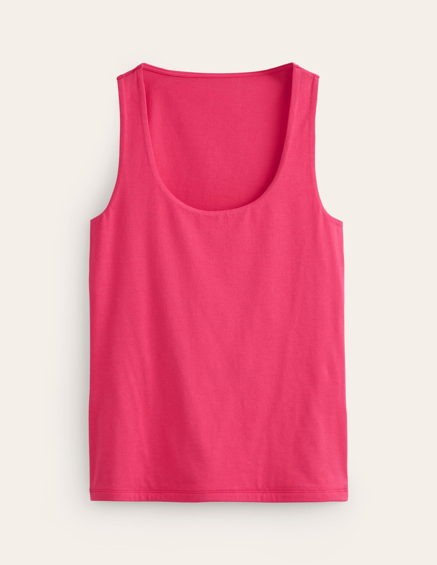 Double Layer Scoop Neck Vest-Rethink Pink