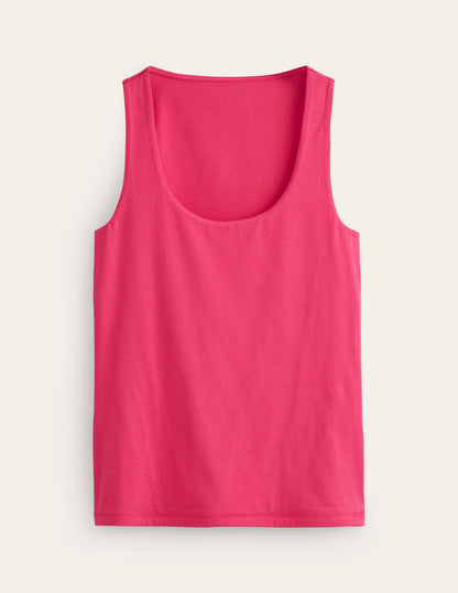 Double Layer Scoop Neck Vest-Rethink Pink-5
