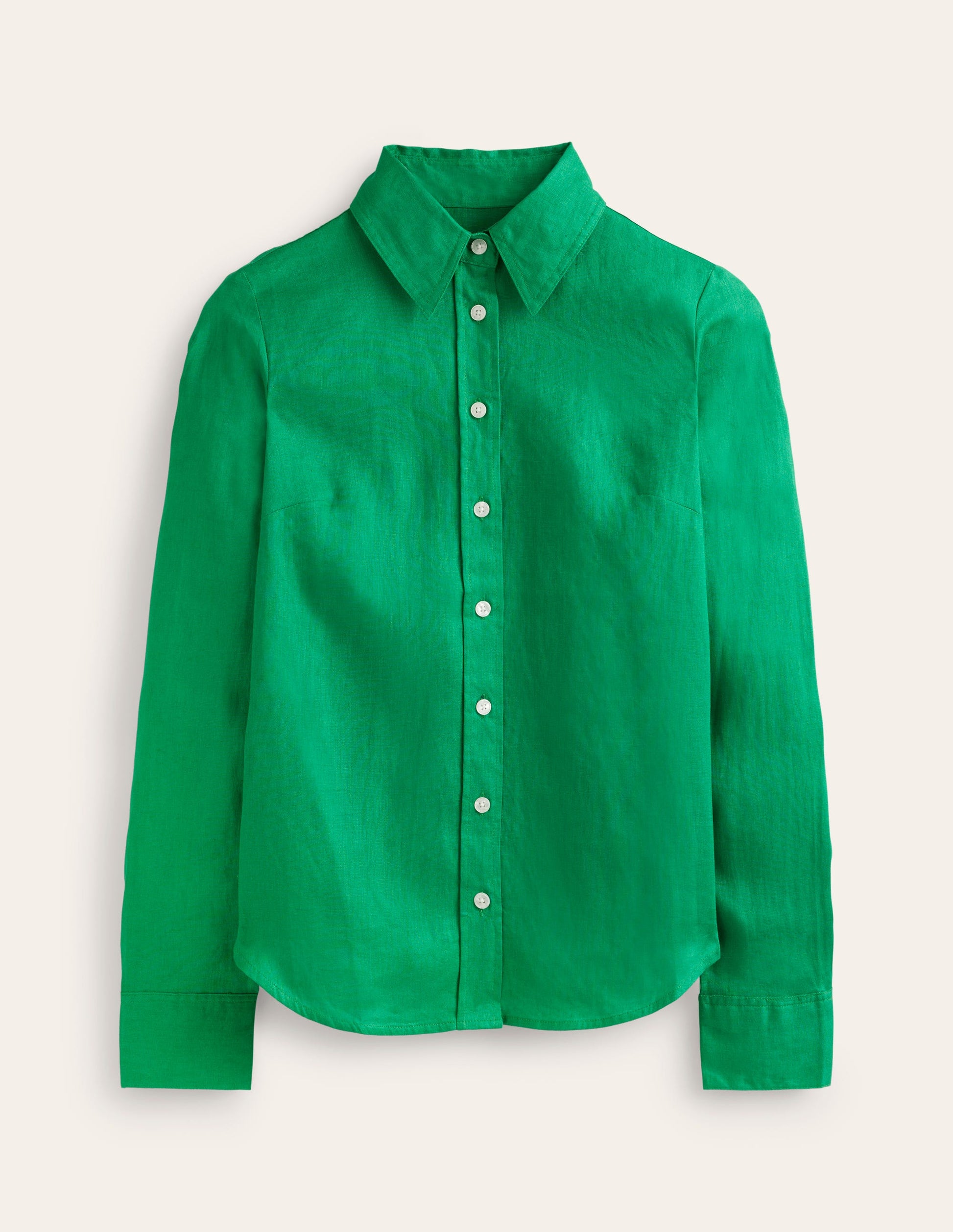 Sienna Linen Shirt-Green Tambourine-6