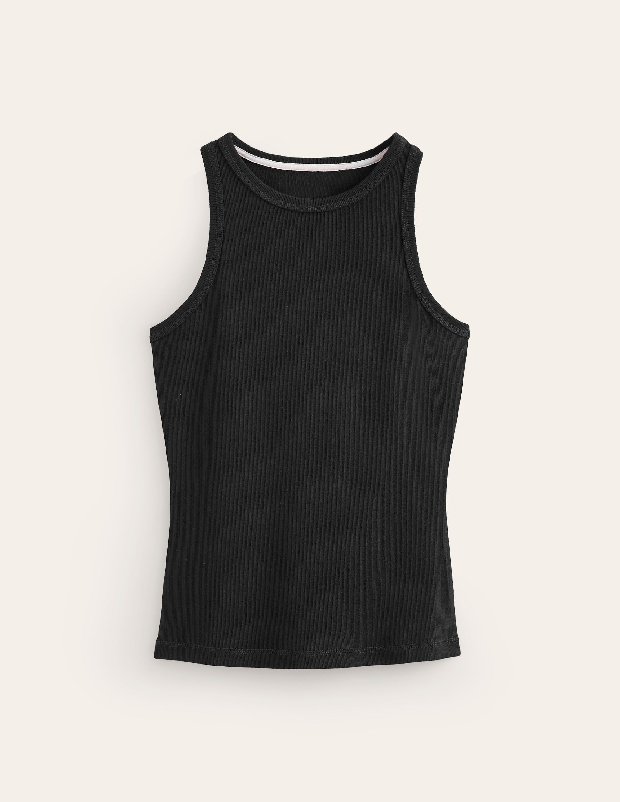 Ribbed Racer Vest-Black - Image 5