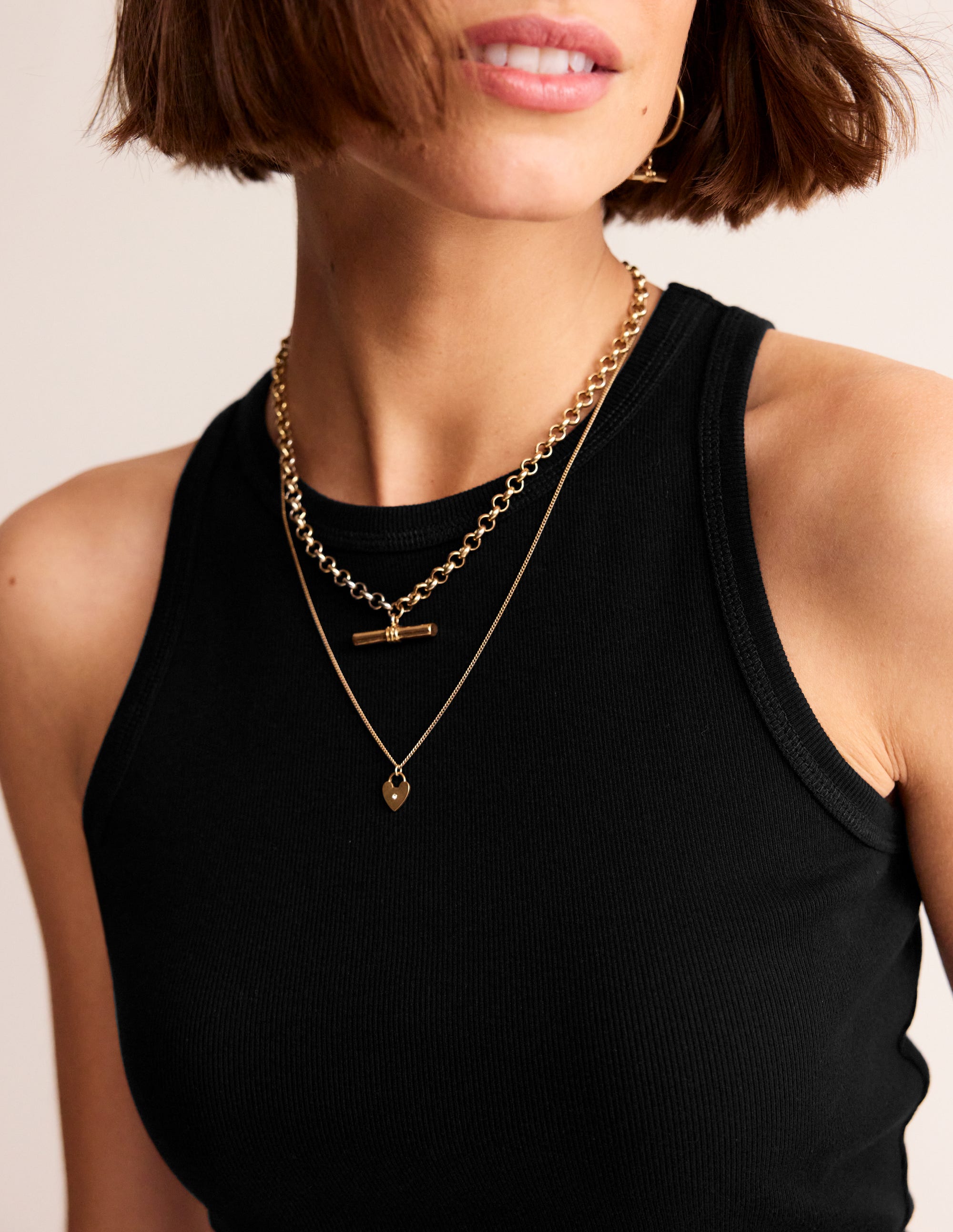 Ribbed Racer Vest-Black - Image 2