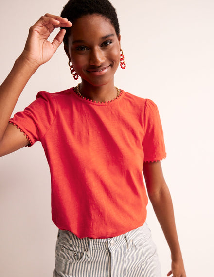 Ali Jersey T-Shirt-Flame Scarlet