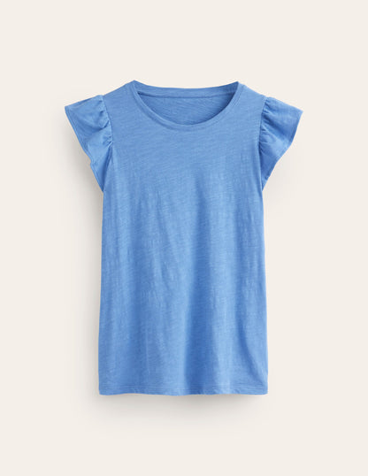 Cotton Flutter Top-Ebb and Flow Blue-6