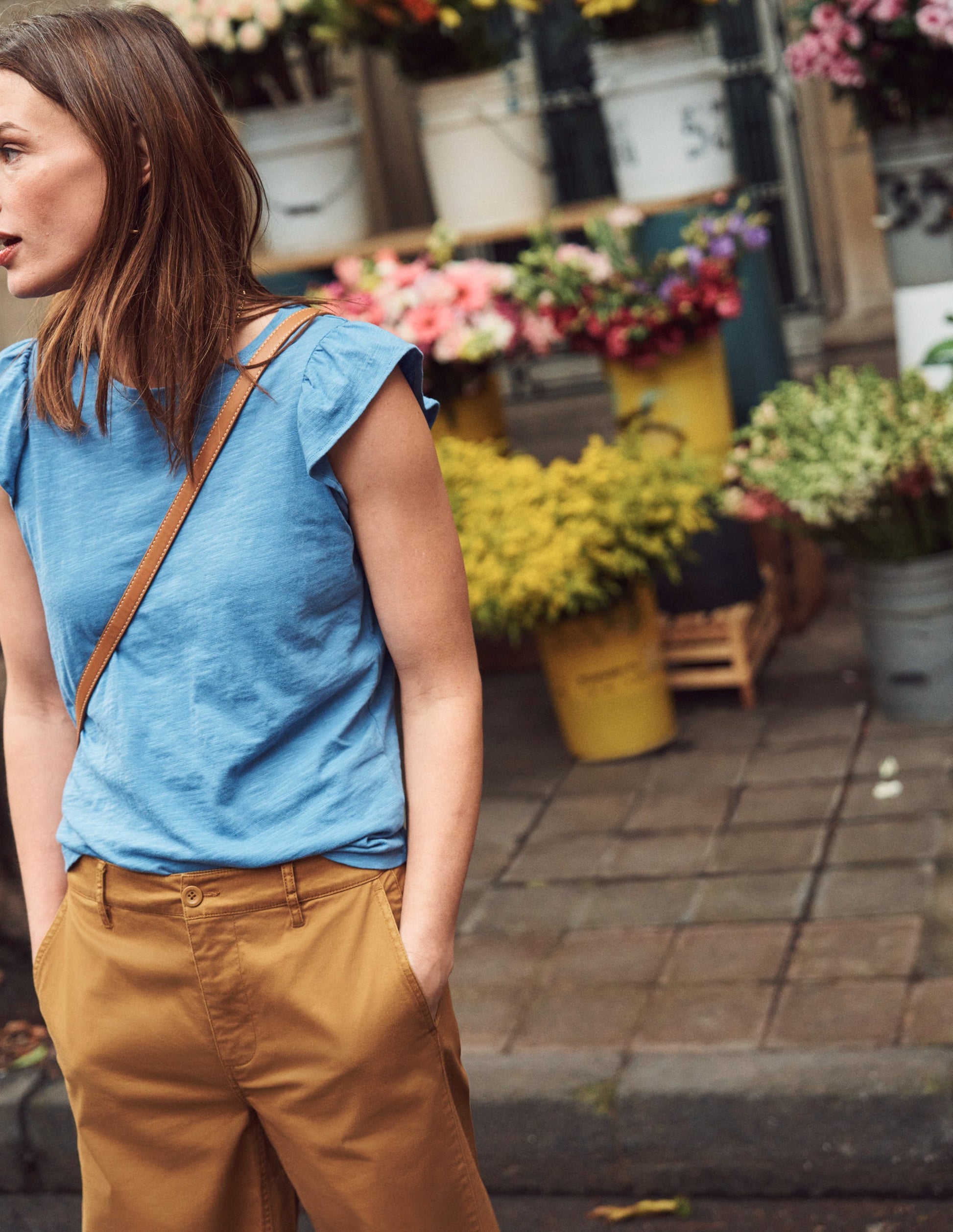 Cotton Flutter Top-Ebb and Flow Blue-5