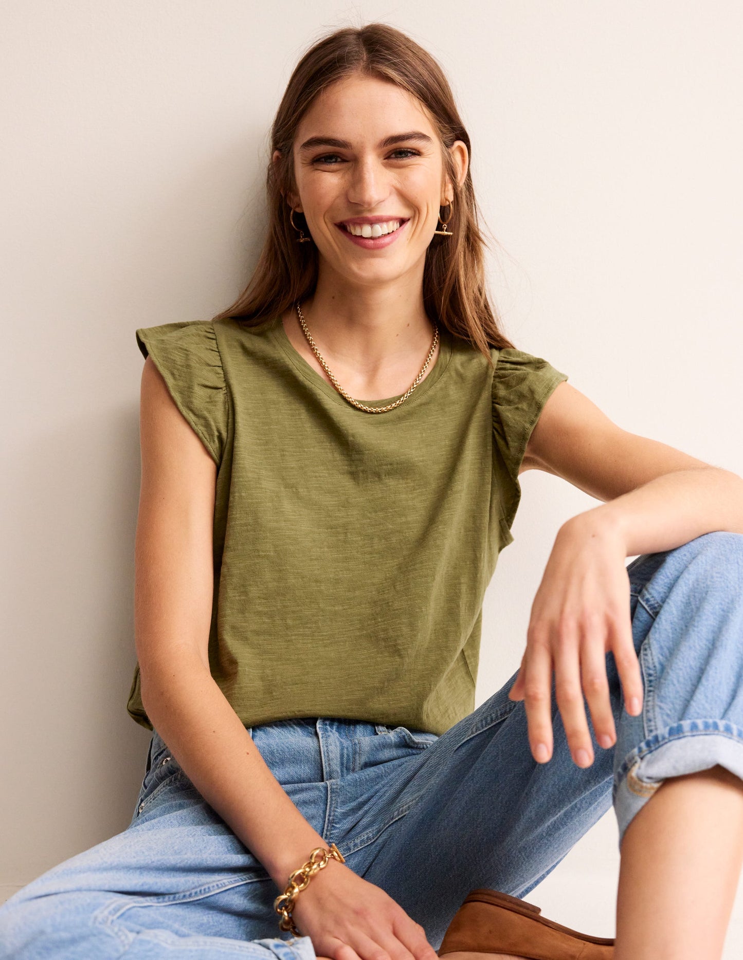Cotton Flutter Top-Mayfly