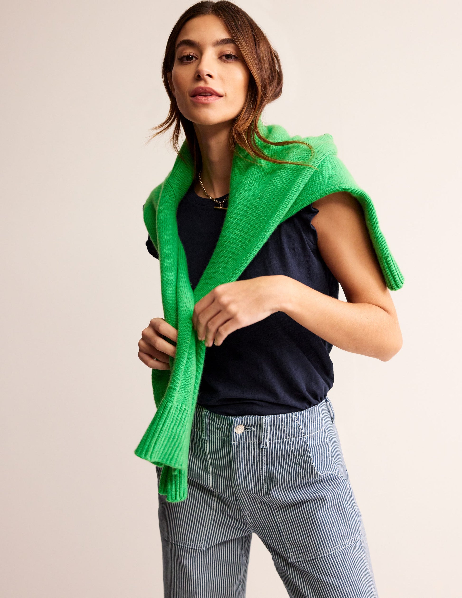 Cotton Flutter Top-Navy-1