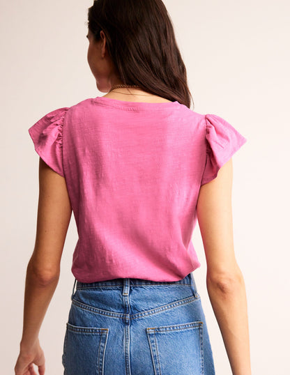 Cotton Flutter Top-Sangria Sunset-3