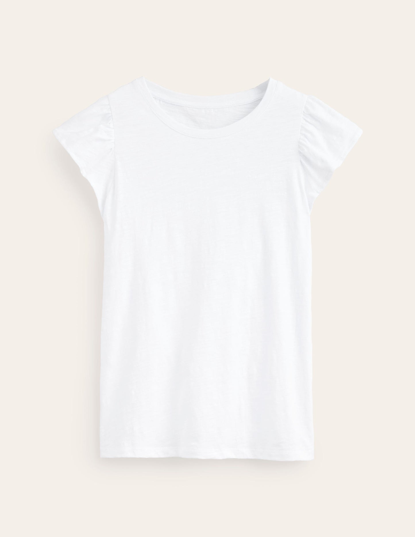 Cotton Flutter Top-White