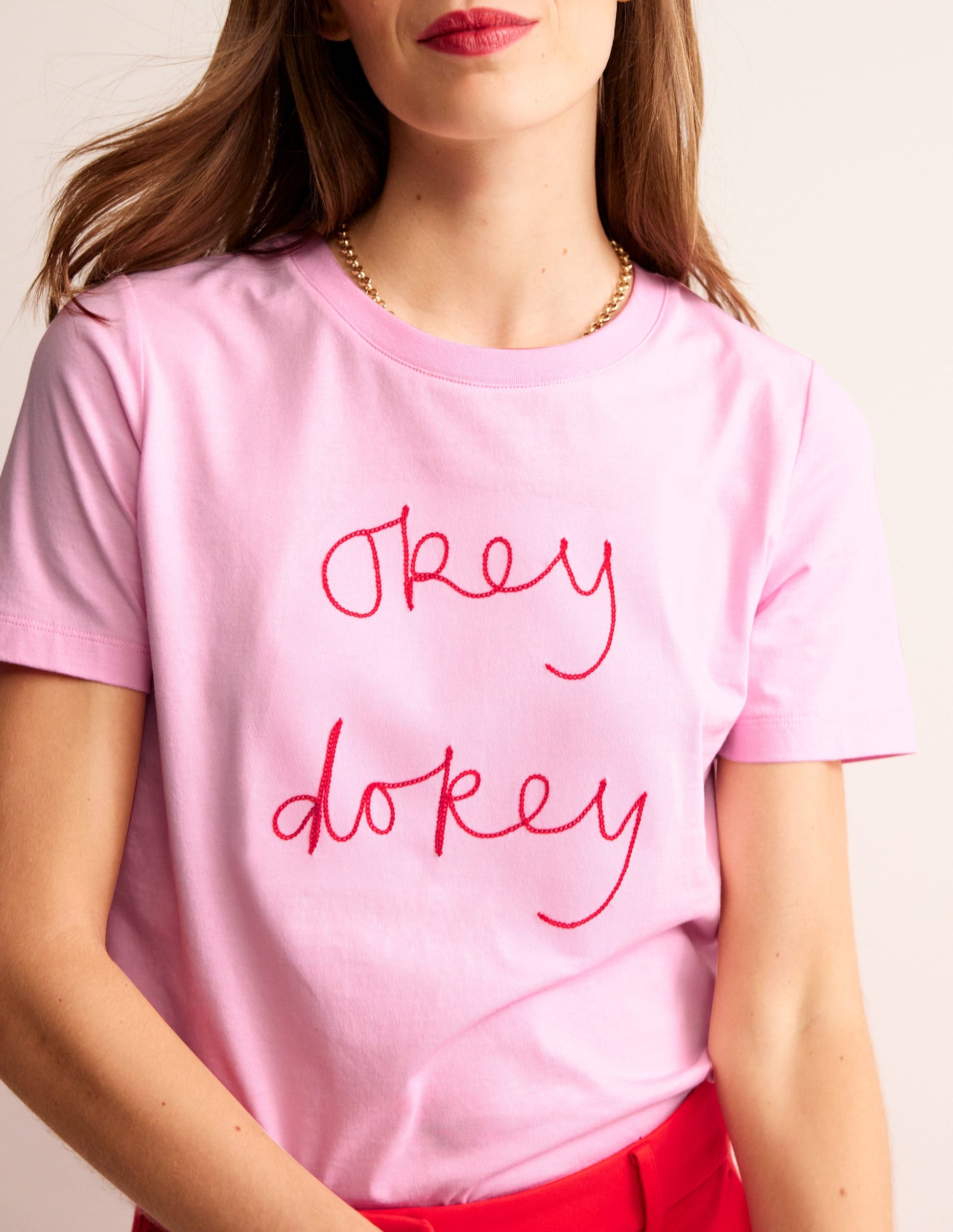 Rosa Embroidered T-Shirt-Sweet Lilac, Okey Dokey-2