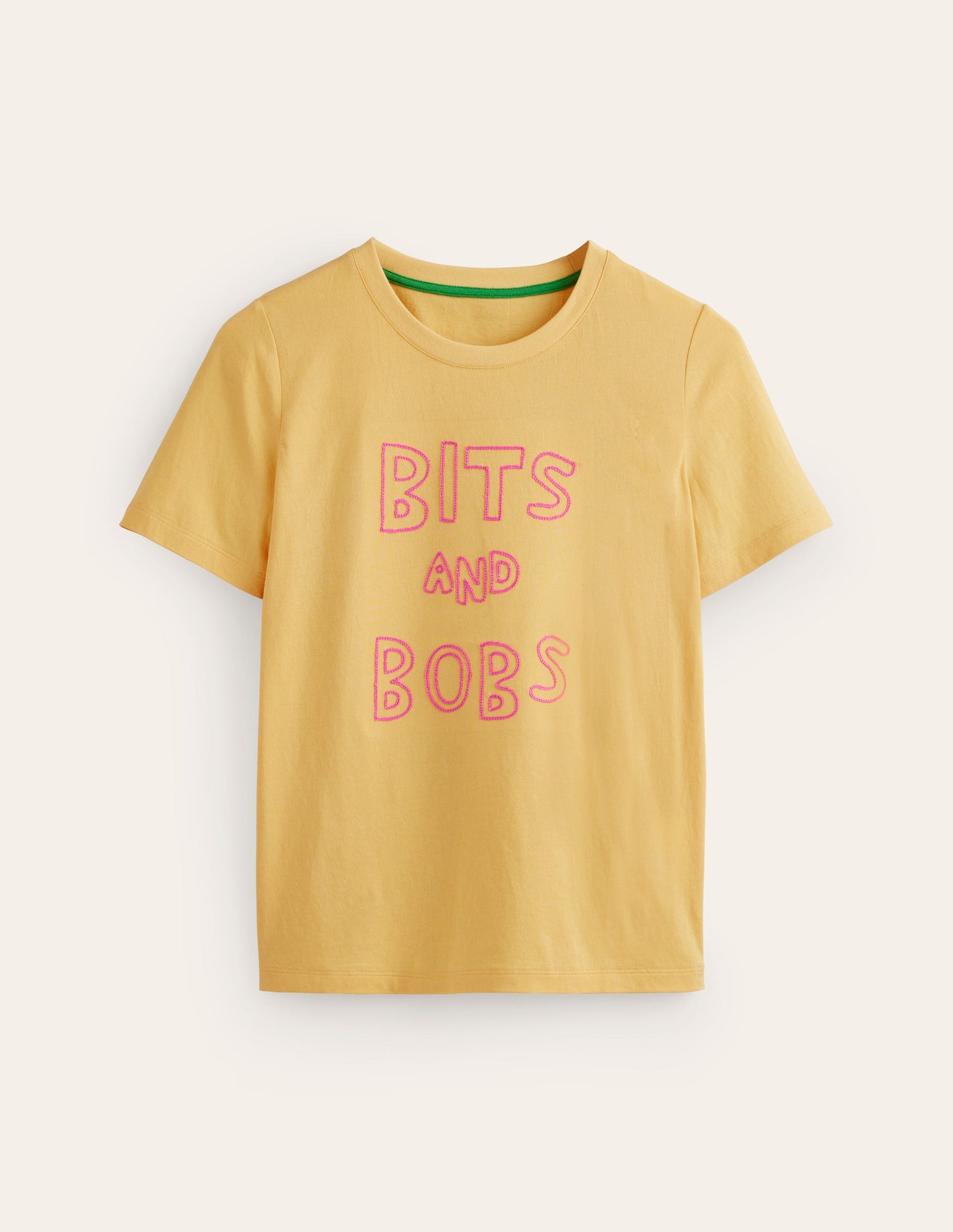Rosa Embroidered T-Shirt-Dusky Citron, Bits and Bobs