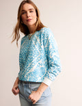 Hannah Printed Sweatshirt-Ivory, Mosaic Terrace