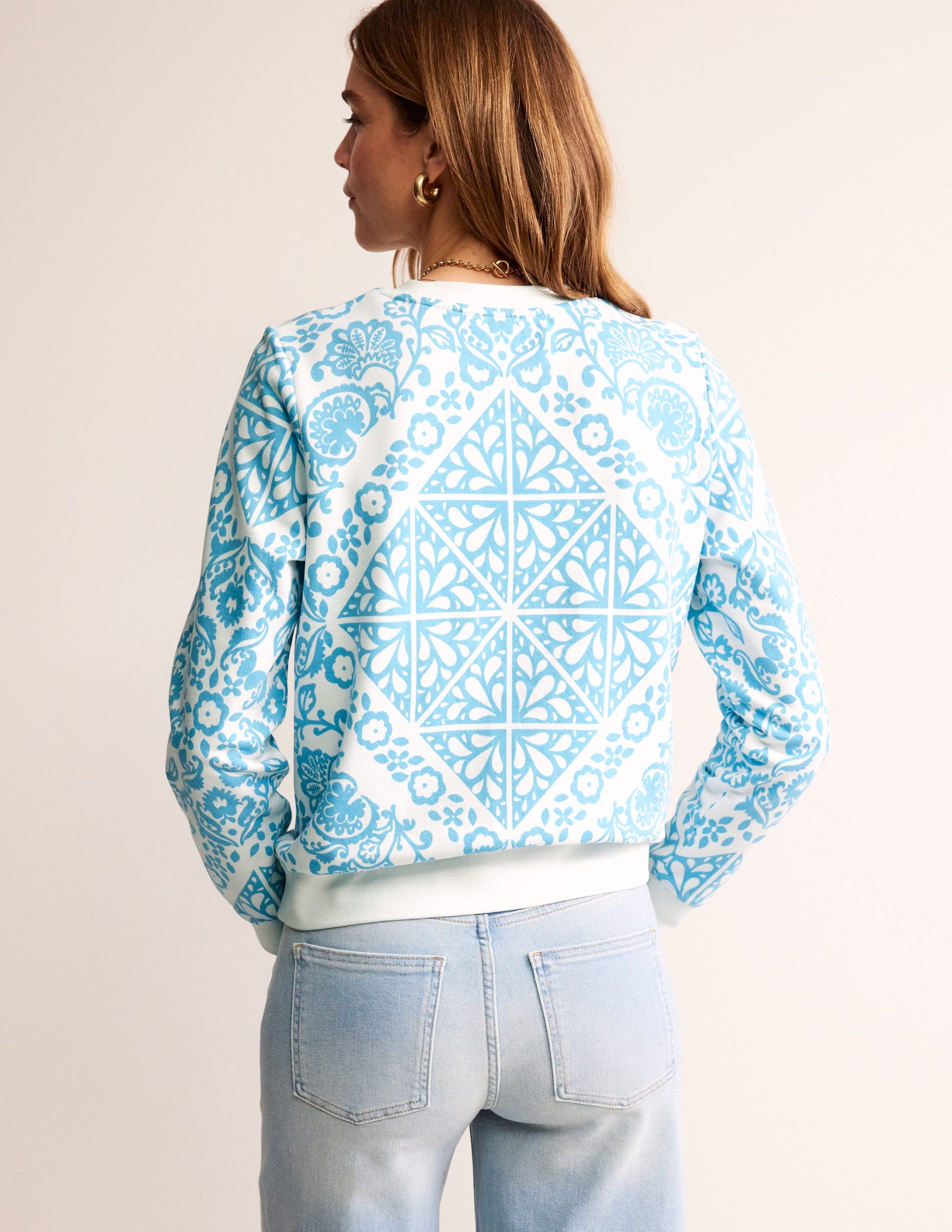 Hannah Printed Sweatshirt-Ivory, Mosaic Terrace-3