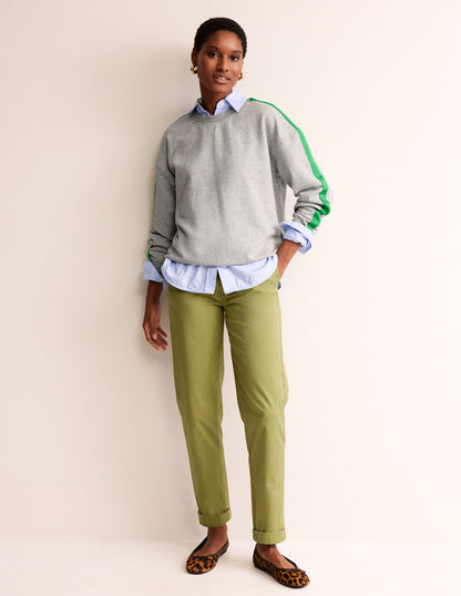 Drop Shoulder Sweatshirt-Grey Neon Stripe-4