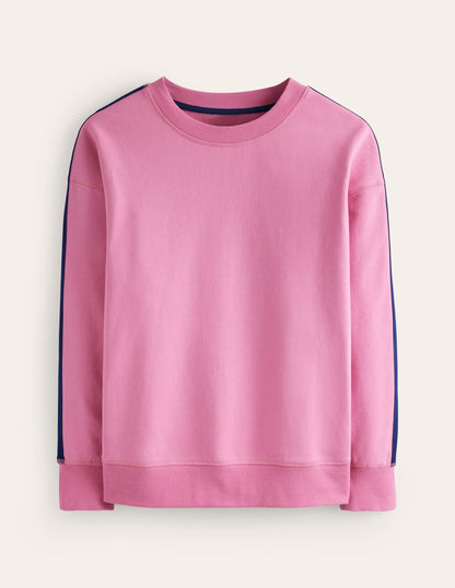 Drop Shoulder Sweatshirt-Pink Blue Stripe-5