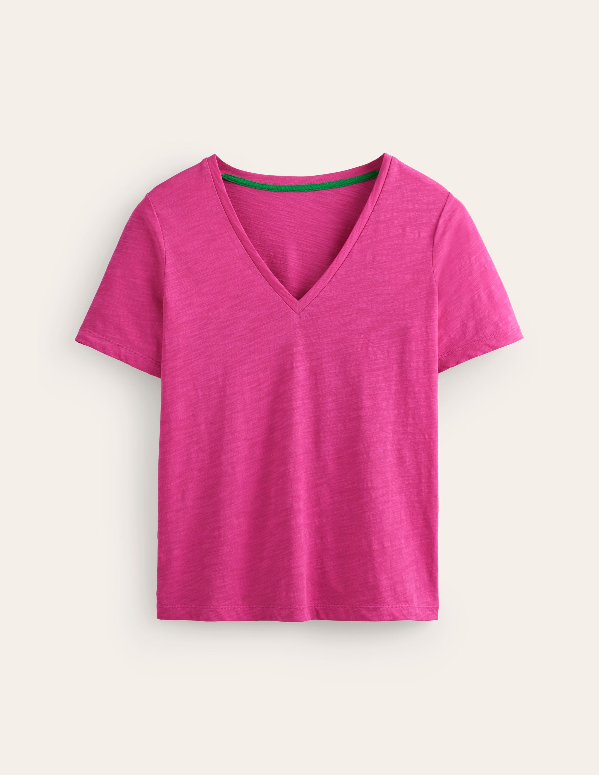 Regular V-Neck Slub T-shirt-Sangria Sunset - Image 6