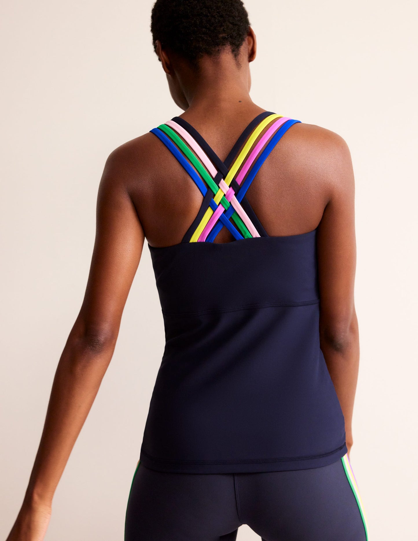 Cross Back Active Vest-Navy, Multi