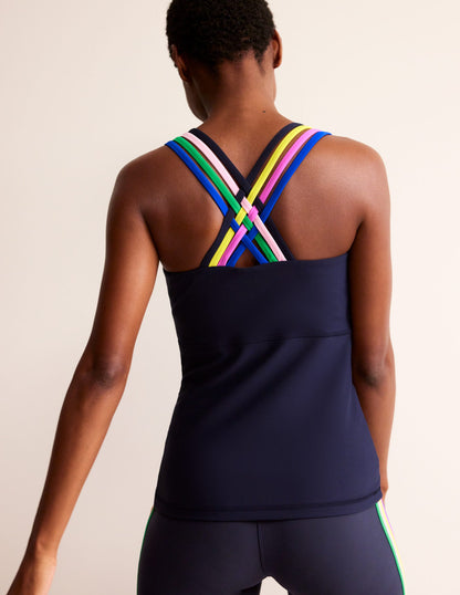 Cross Back Active Vest-Navy, Multi-3