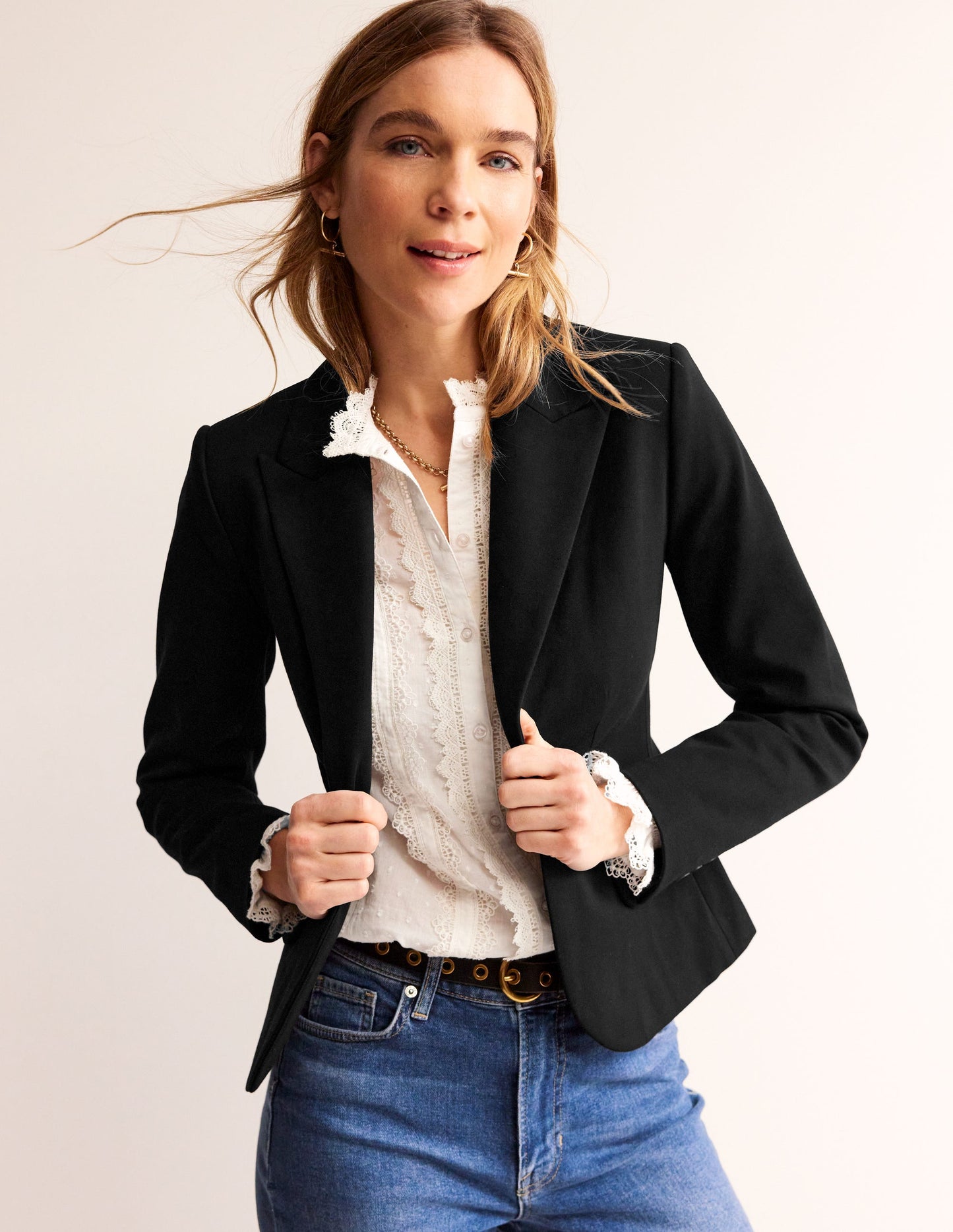 Canonbury Ponte Blazer-Black