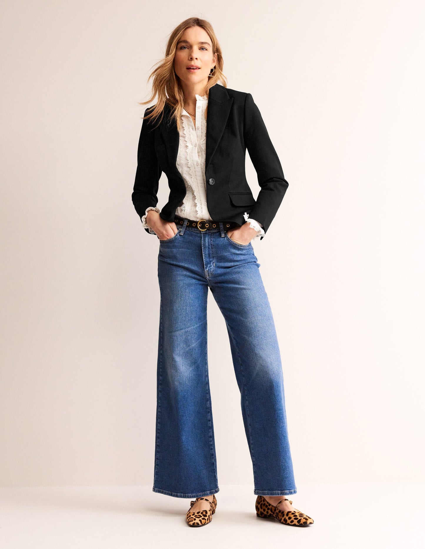 Canonbury Ponte Blazer-Black