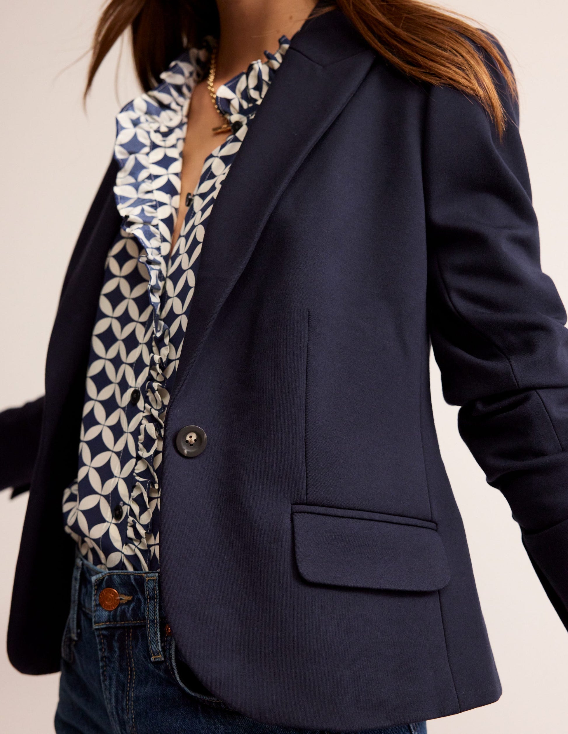 Canonbury Ponte Blazer-Navy-2