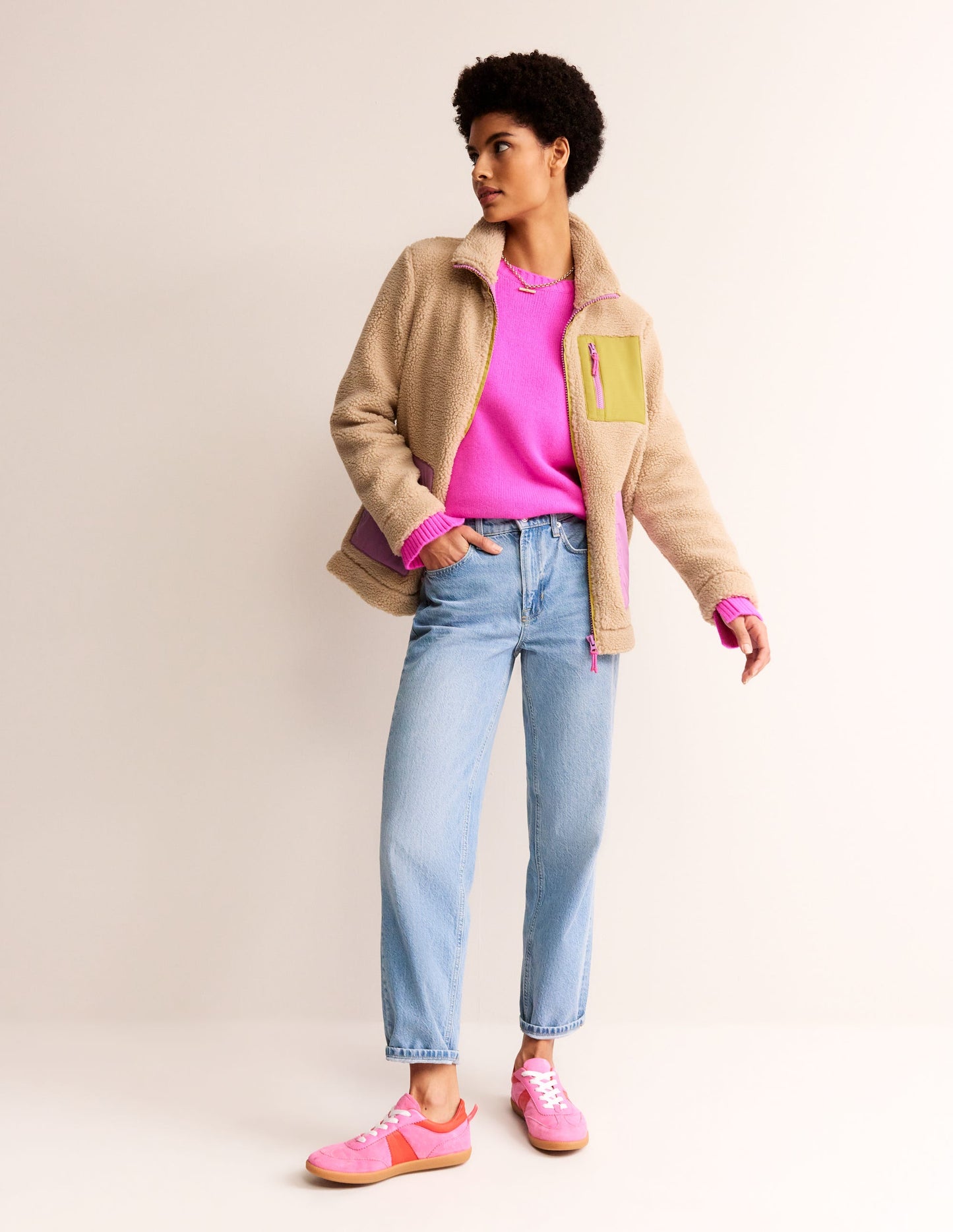 Borg Fleece-Mulberry, Antique Moss