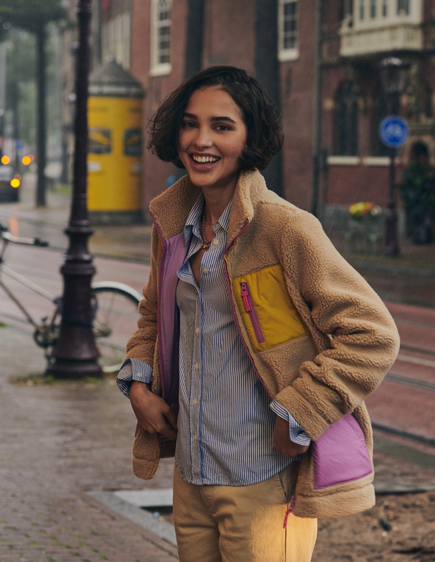 Borg Fleece-Mulberry, Antique Moss