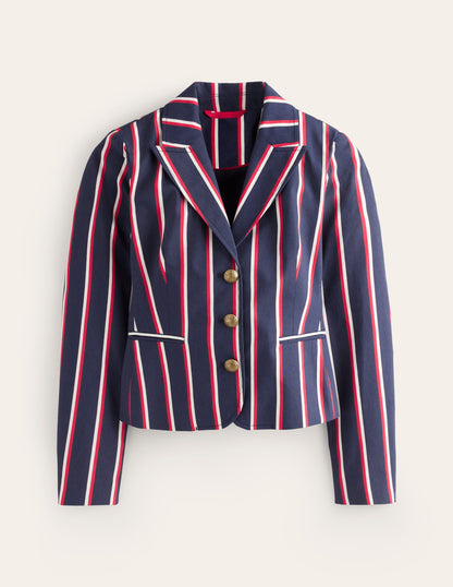 Canonbury Stripe Blazer-Navy, Red & White Stripe-6