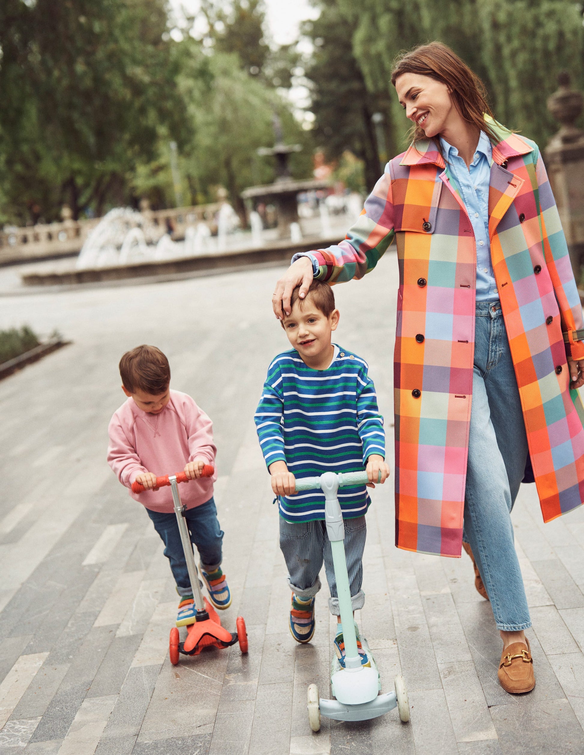 Neon Belted Trench Coat-Check-5