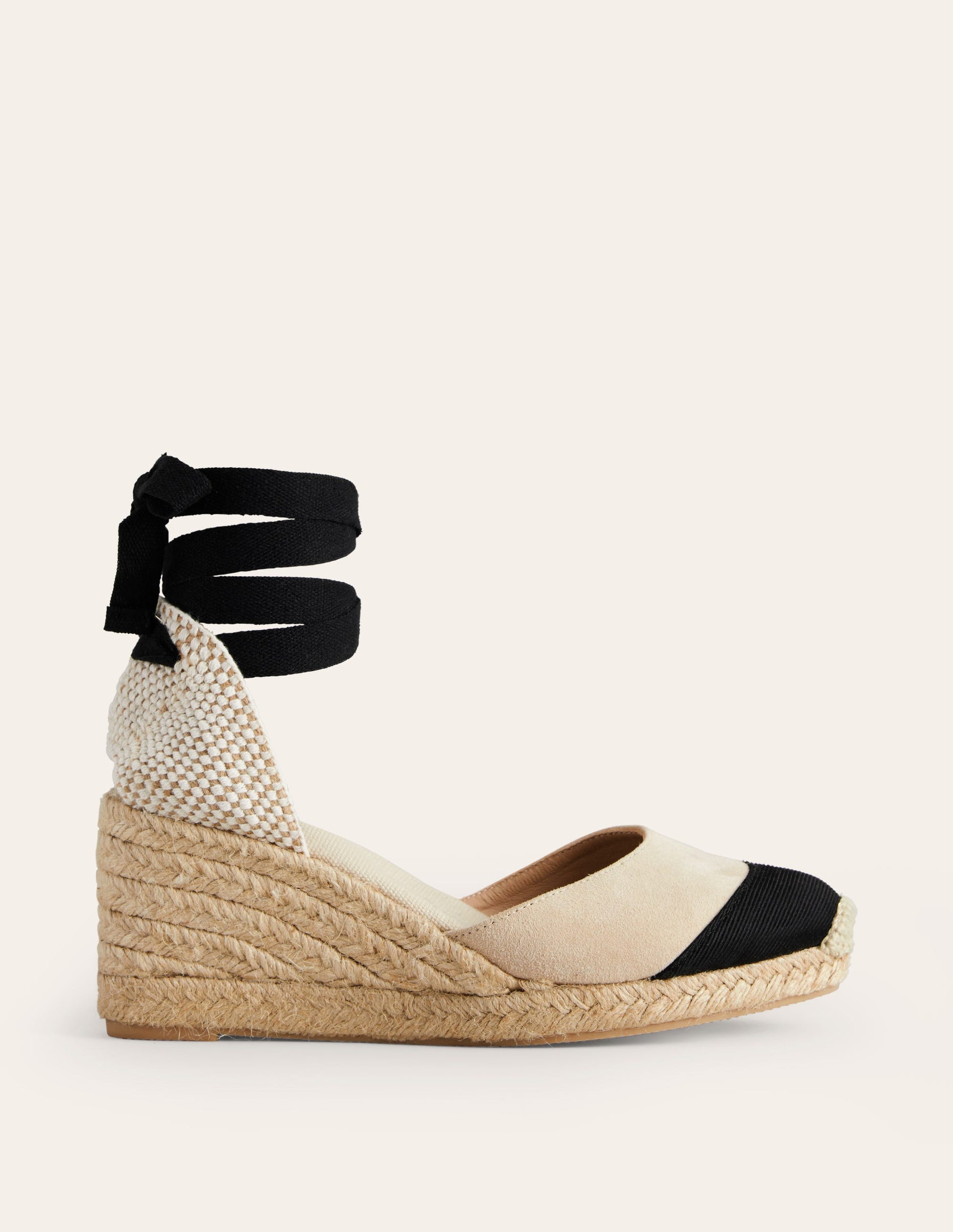 Cassie Espadrille Wedge-Oatmeal/ Black-2