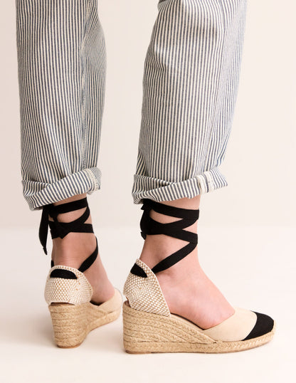 Cassie Espadrille Wedge-Oatmeal/ Black-1