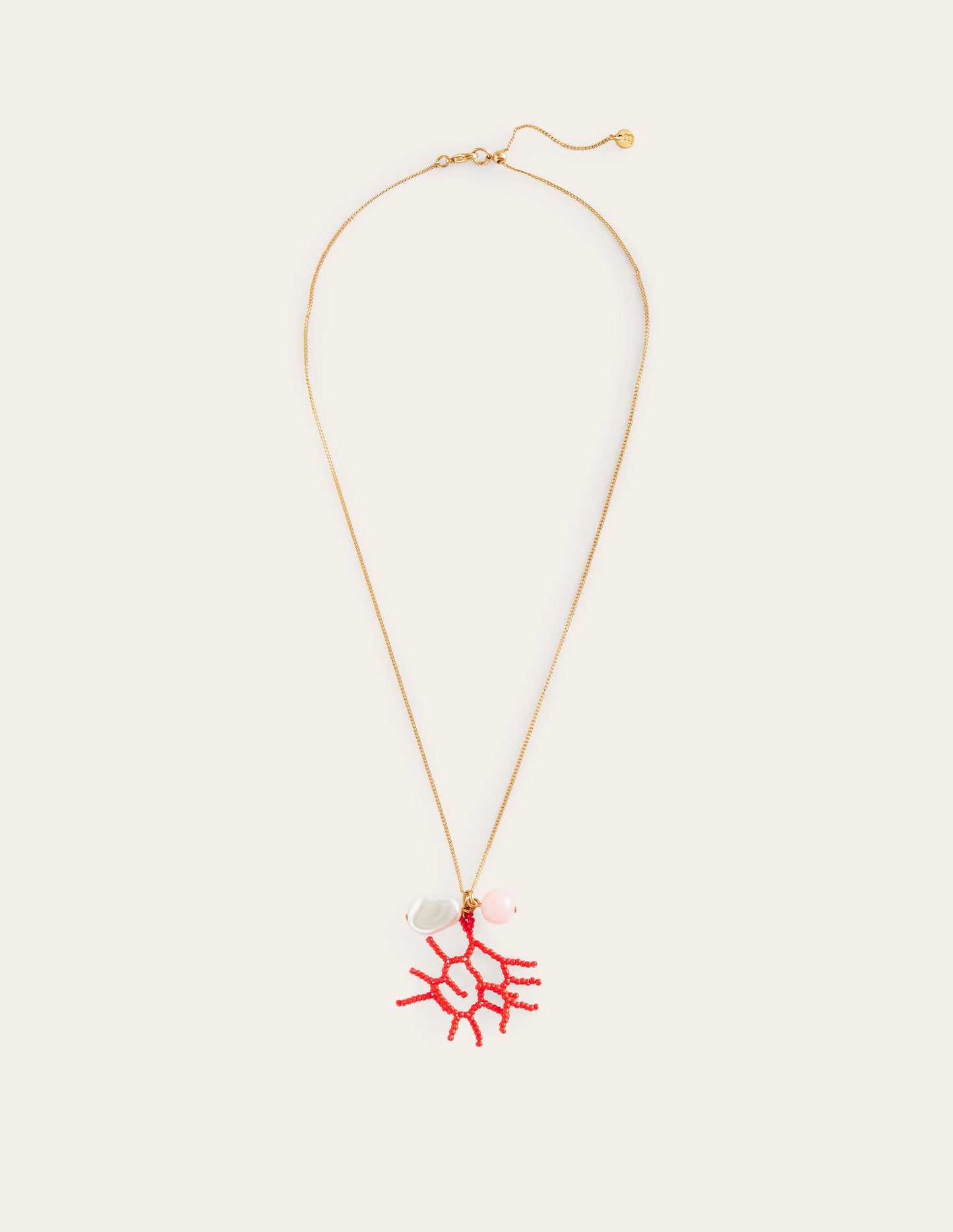 Cluster Hoop Pendant-Pink