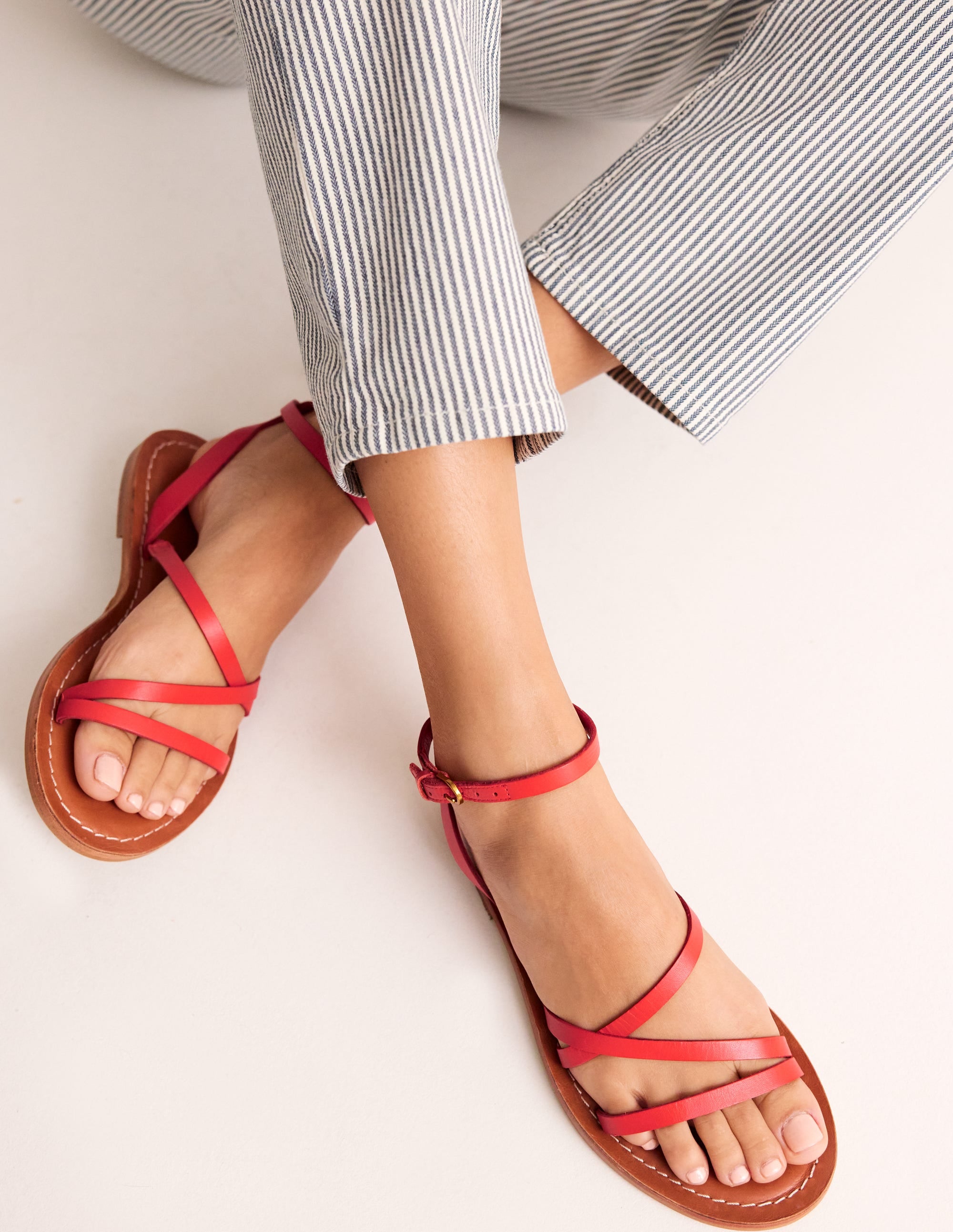 Everyday Flat Sandals-Post Box Red - Image 1