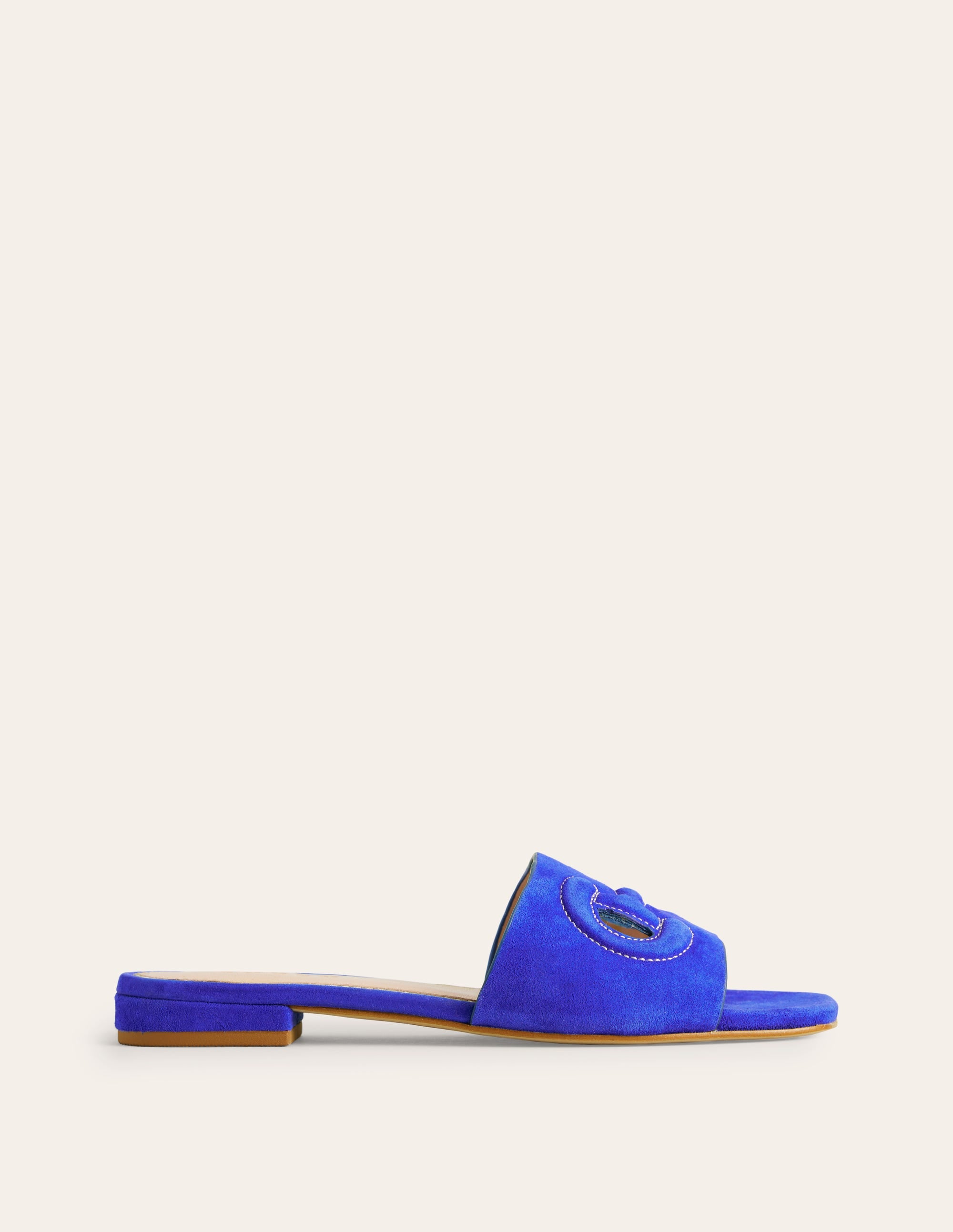 Stitch Cut Out Snaffle Sliders-Bright Blue - Image 2