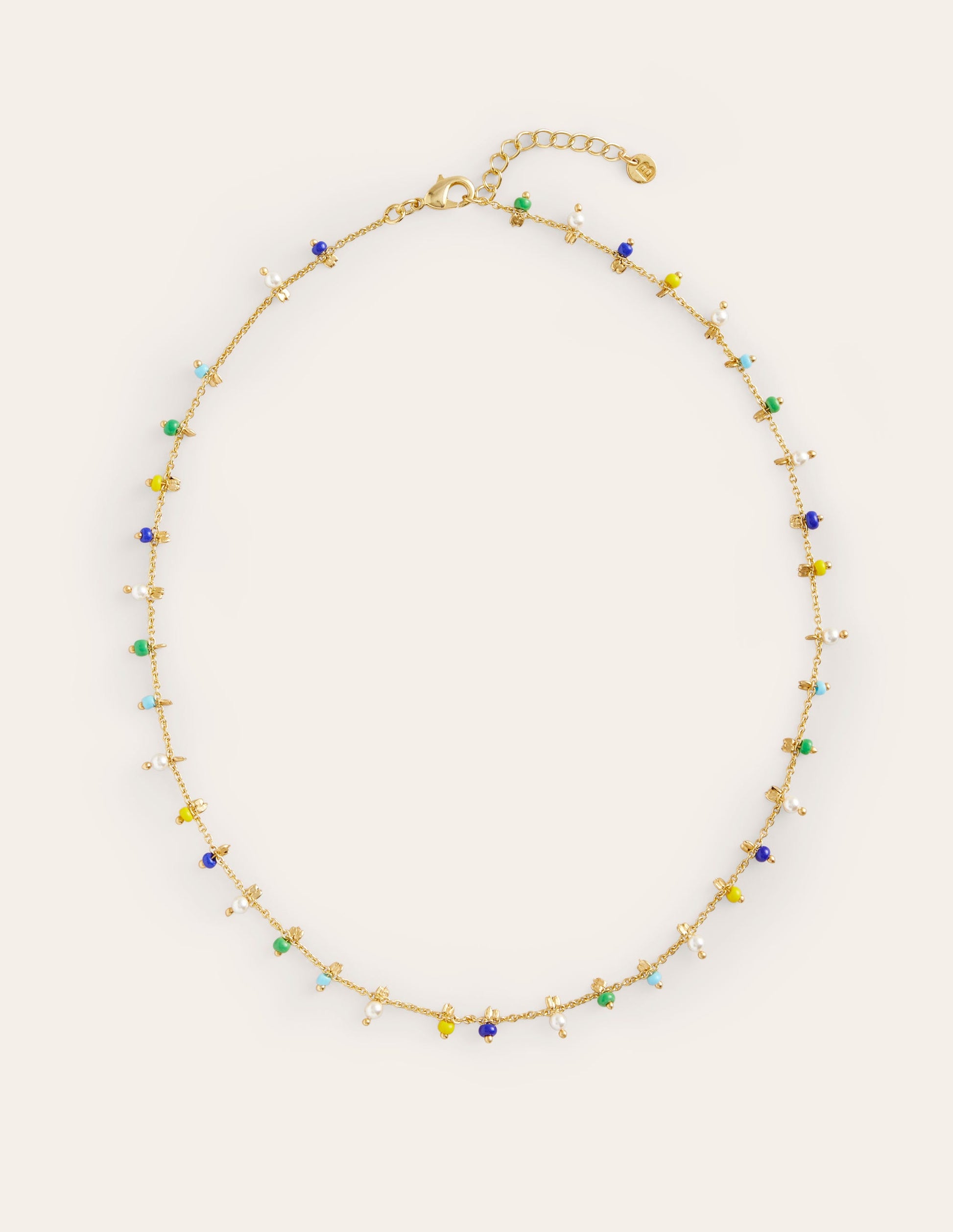 Layering Disc Necklace-Blue Multi-2
