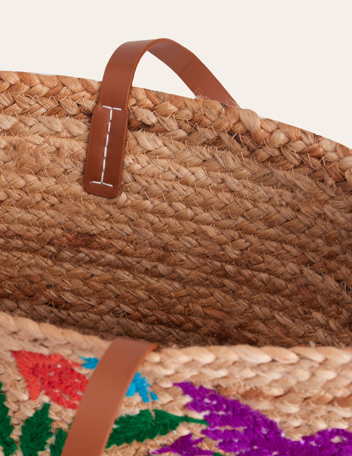 Embroidered Basket Bag-Parrot Embroidery-4