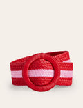 Stripe Belt-Post Box Red and Pink
