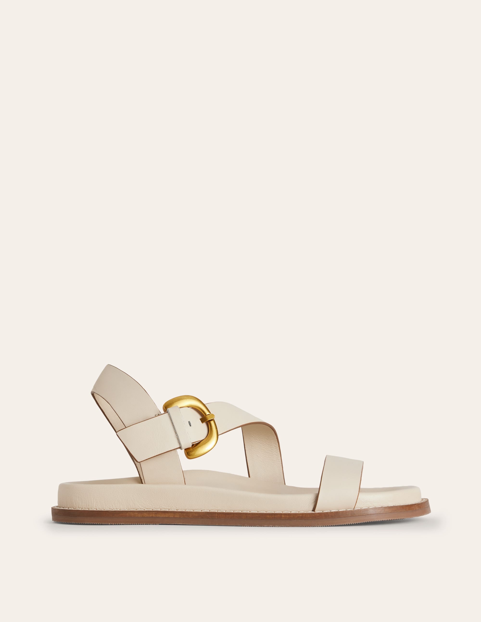 Chunky Buckle Sandal-Ivory - Image 2