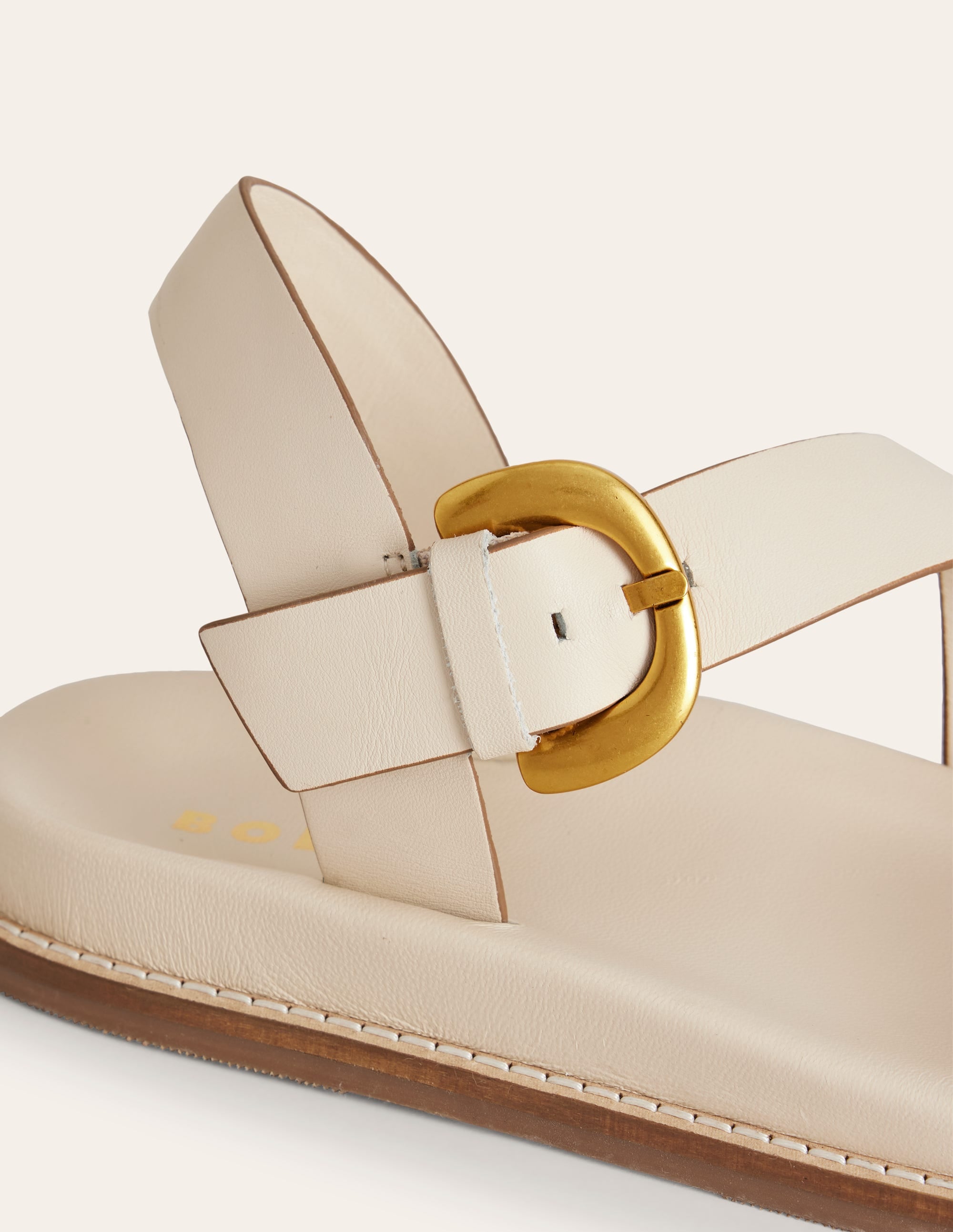 Chunky Buckle Sandal-Ivory - Image 4