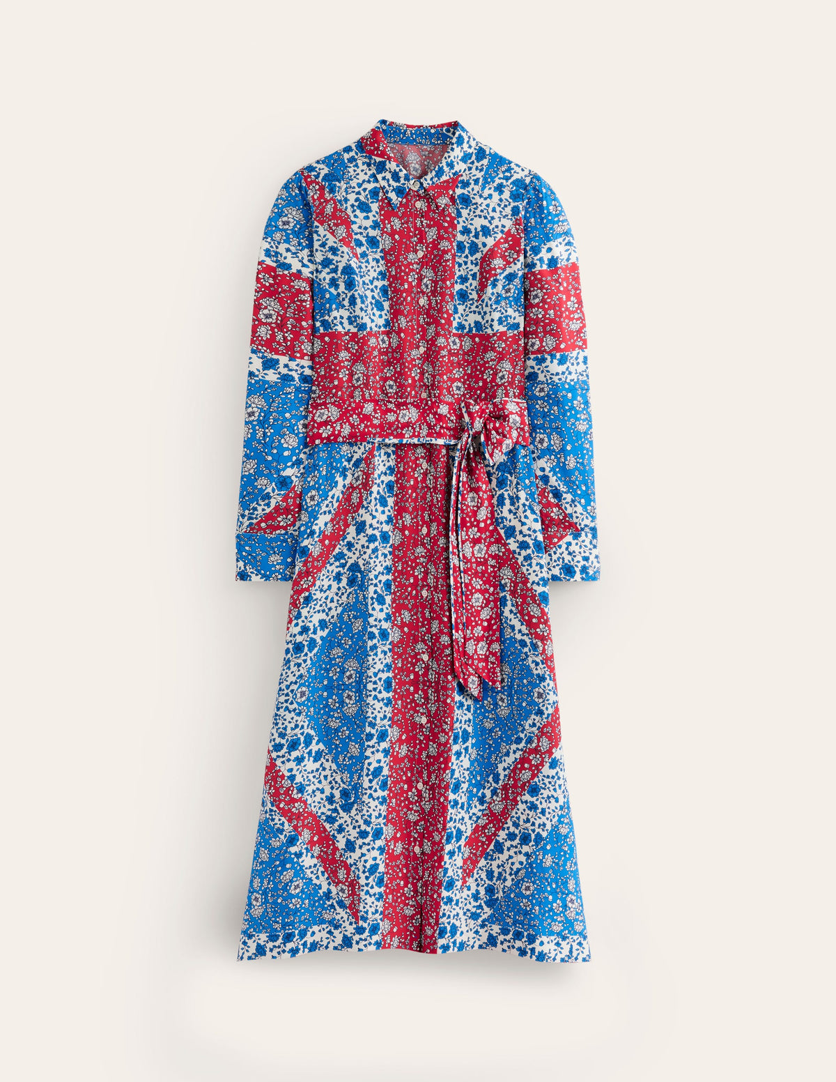 Claudia Maxi Shirt Dress-Indigo Bunting, Union Jack - Image 5