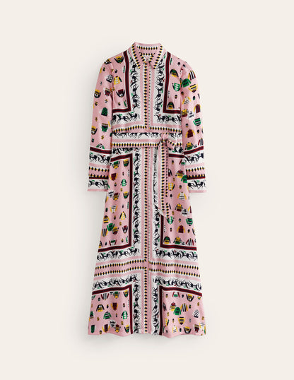 Claudia Maxi Shirt Dress-Chalky Pink, Races-6