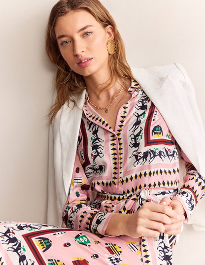 Claudia Maxi Shirt Dress-Chalky Pink, Races-2