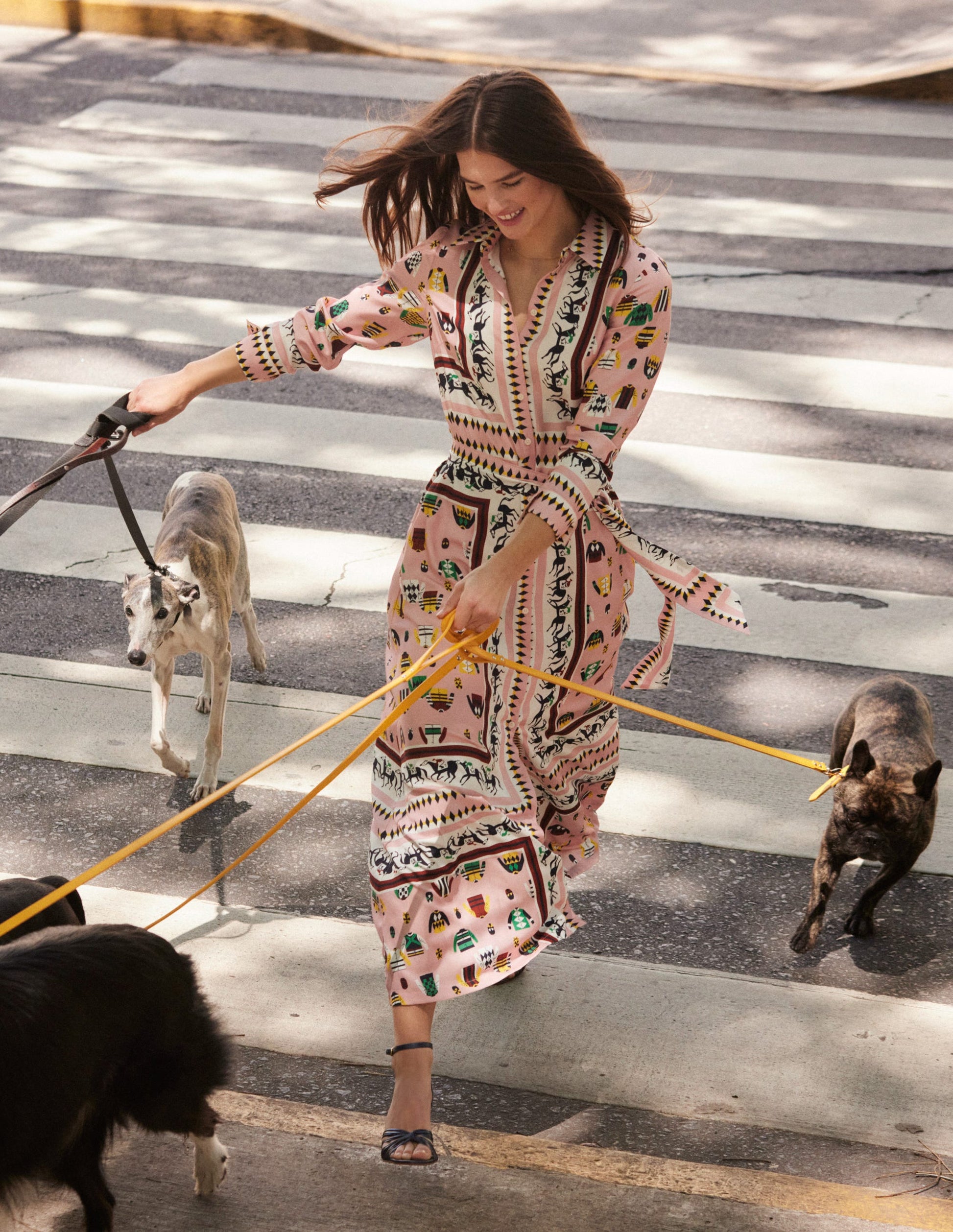 Claudia Maxi Shirt Dress-Chalky Pink, Races-5