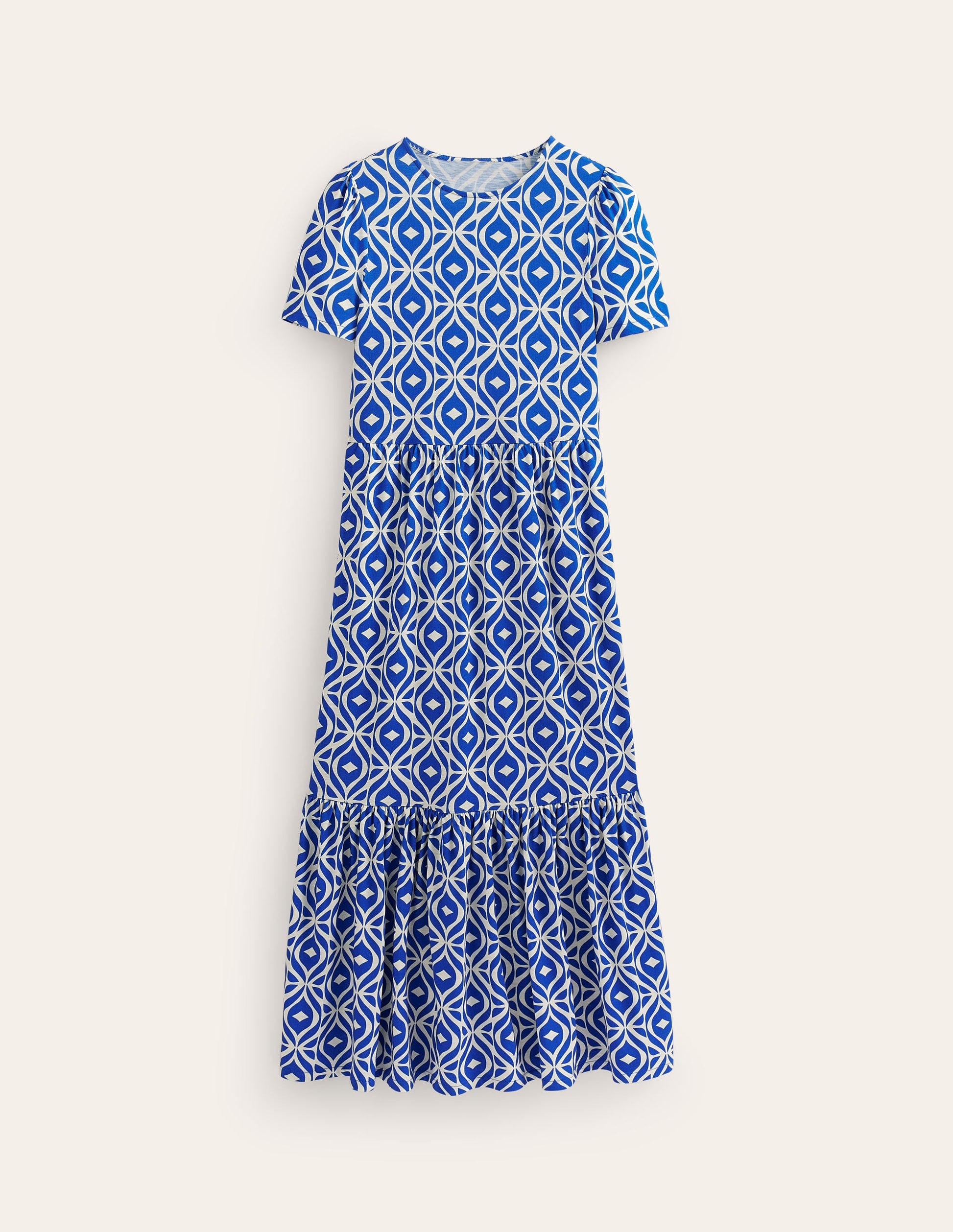 Emma Tiered Jersey Midi Dress-Surf the Web, Diamond Wave-6