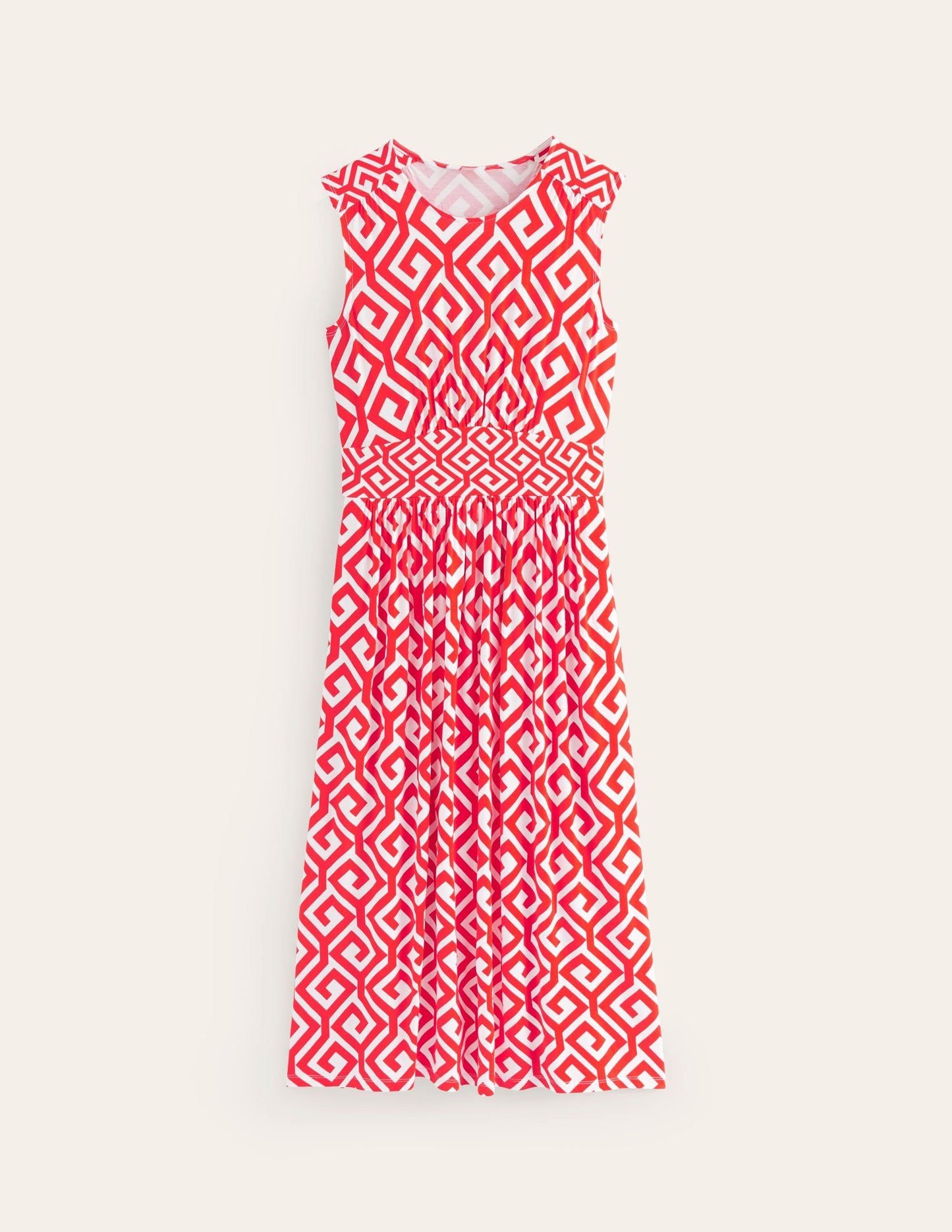 Thea Sleeveless Midi Dress-Flame Scarlet, Maze