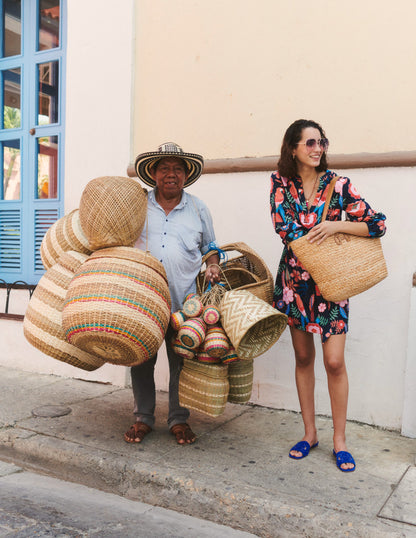 Cleo Tie Waist Linen Dress-Multi, Tropic Parrot