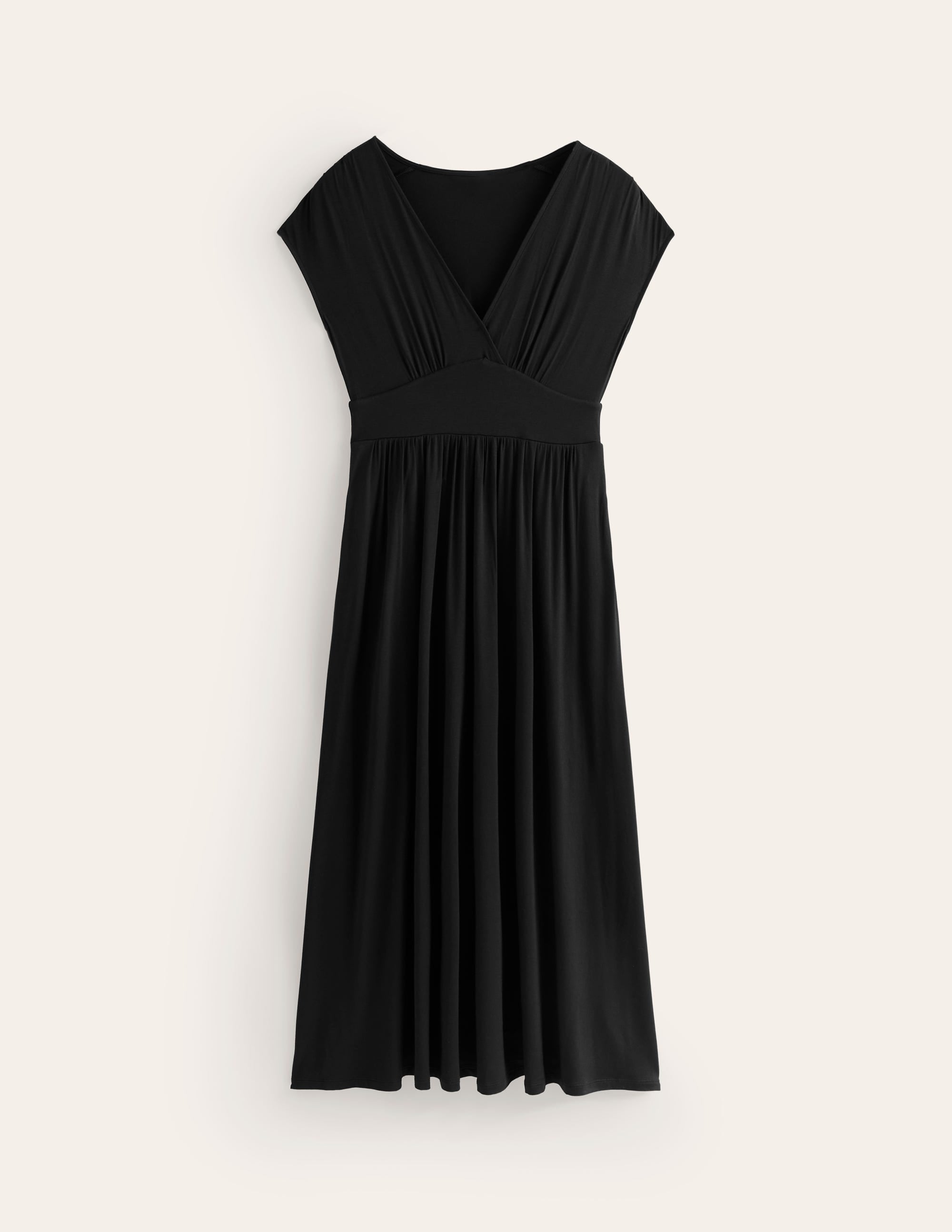 Vanessa Wrap Jersey Maxi Dress-Black - Image 5