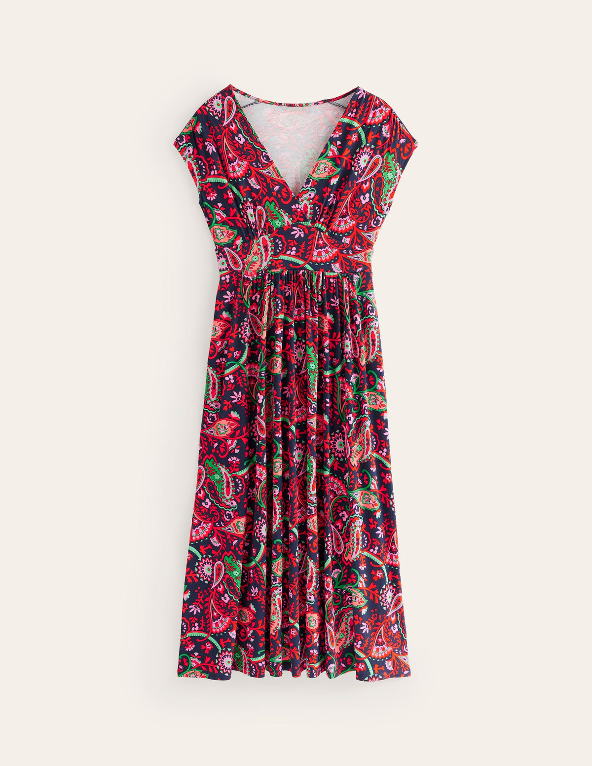 Vanessa Wrap Jersey Maxi Dress-French Navy, Fantastical - Image 6