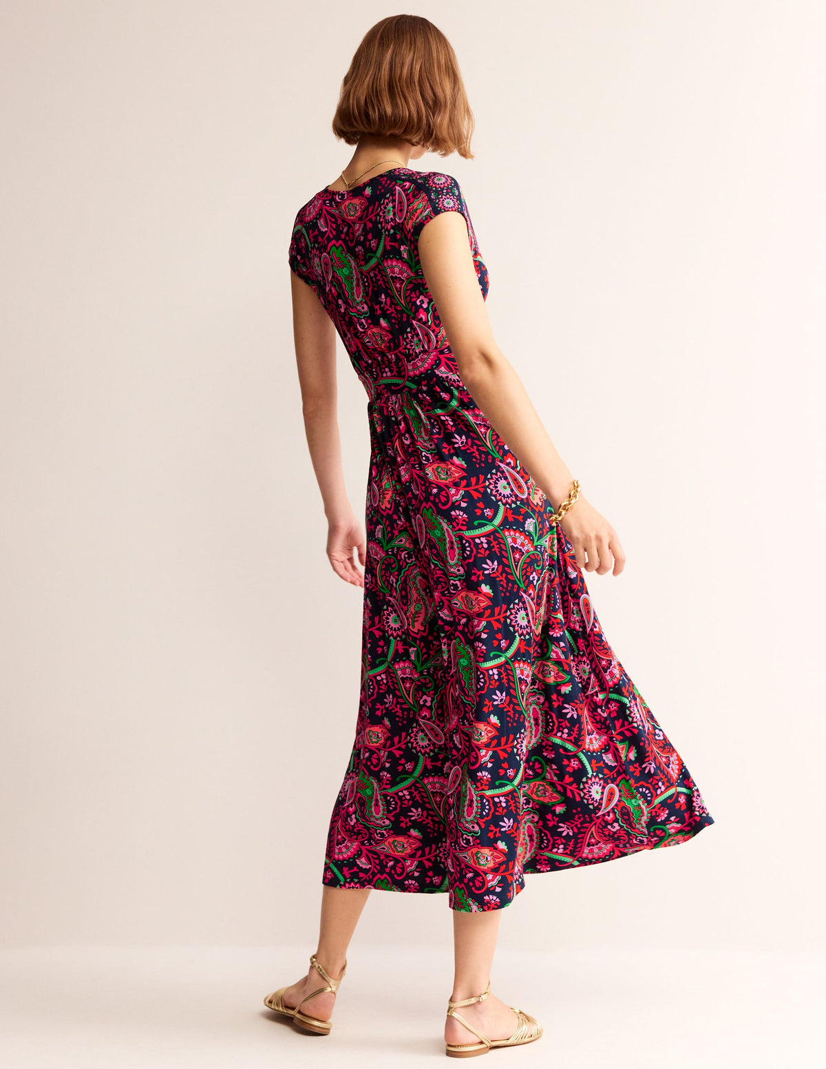 Vanessa Wrap Jersey Maxi Dress-French Navy, Fantastical-4