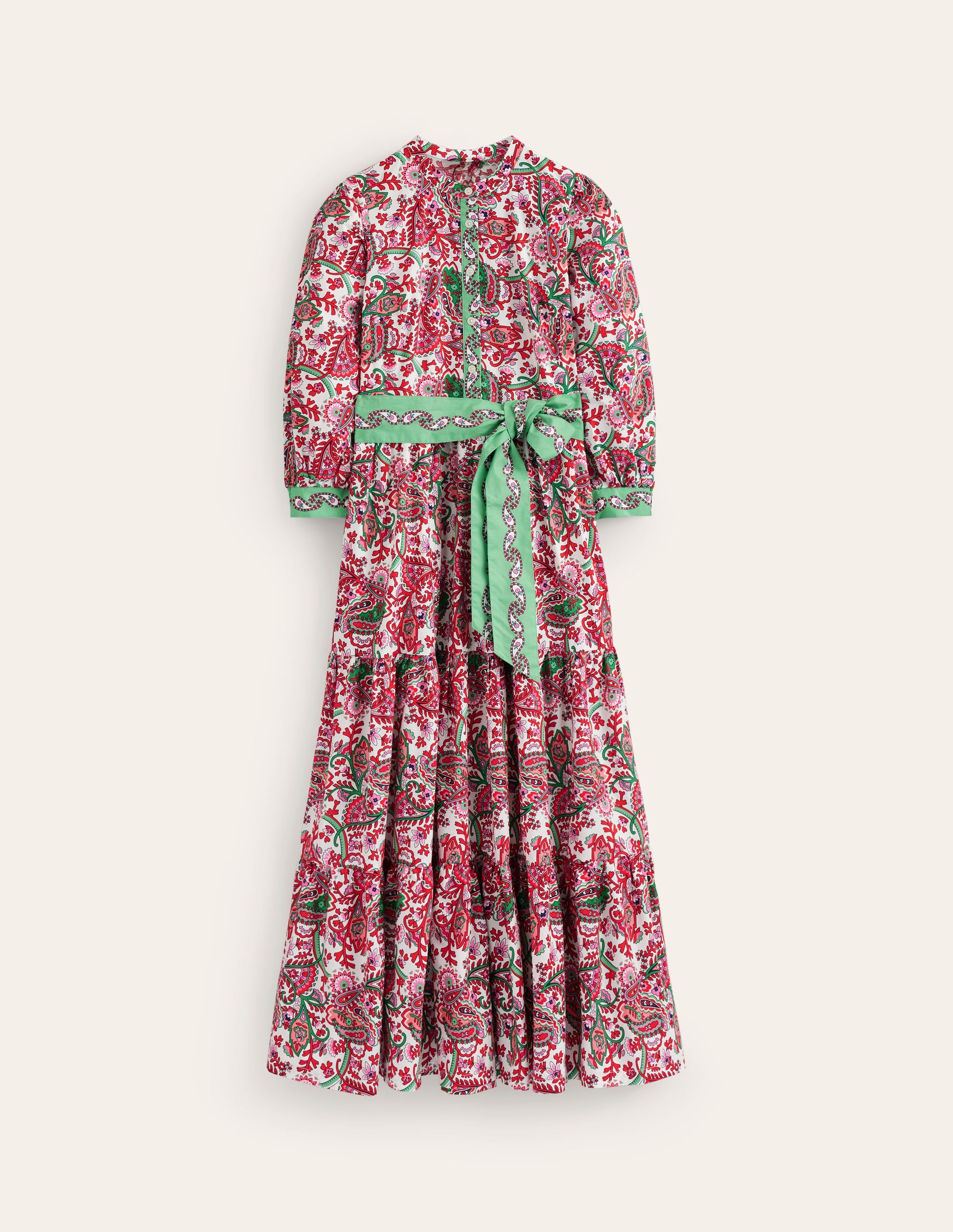 Alba Tiered Cotton Maxi Dress-Multi, Fantastical - Image 8