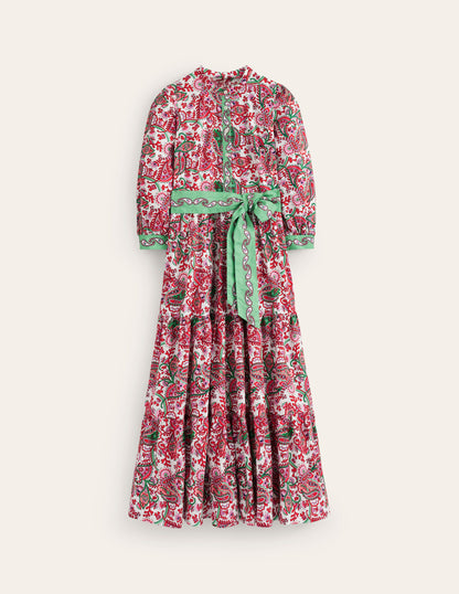 Alba Tiered Cotton Maxi Dress-Multi, Fantastical-8